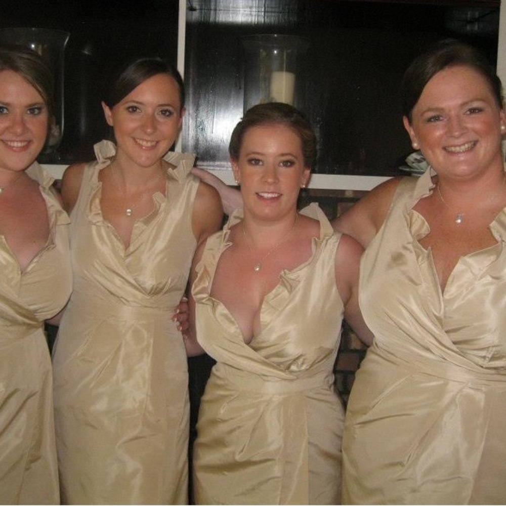 J Crew Gold Bridesmaids Dress